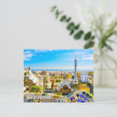 Carte Postale Parc Guell, Barcelone, Espagne (Debout devant)