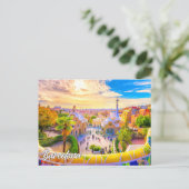 Carte Postale Parc Guell, Barcelone, Espagne (Debout devant)