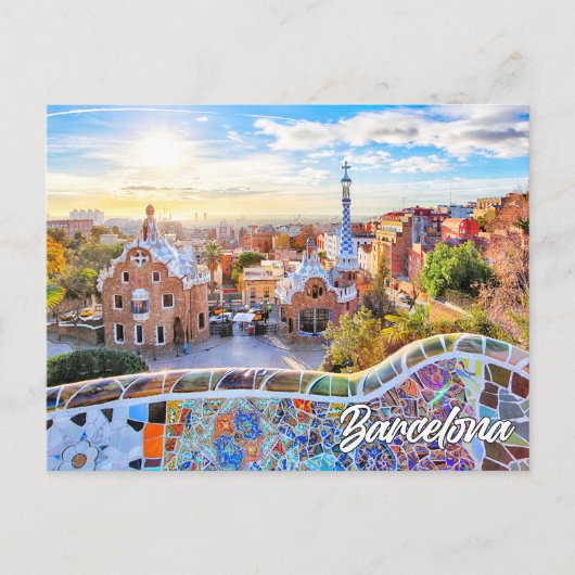 Carte Postale Parc Guell, Barcelone, Espagne (Devant)