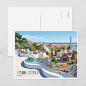 Carte Postale Parc Güell Barcelone Espagne (Devant / Derrière)