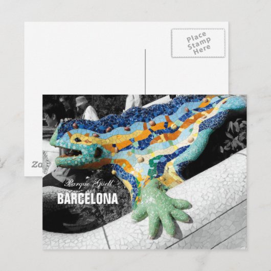 Carte Postale Parc Güell Barcelone Gaudi (Devant / Derrière)