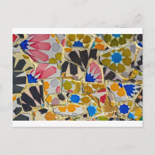 Carte Postale Parc Guell Carreaux de céramique à Barcelone Espag (Devant)
