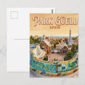 Carte Postale Parc Güell Espagne (Devant / Derrière)