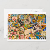 Carte Postale Parc Guell Tiles à Barcelone Espagne (Devant / Derrière)