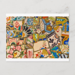 Carte Postale Parc Guell Tiles à Barcelone Espagne