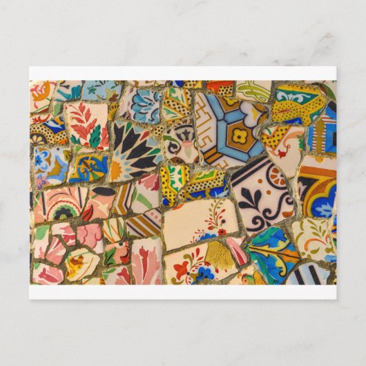 Carte Postale Parc Guell Tiles à Barcelone Espagne (Devant)