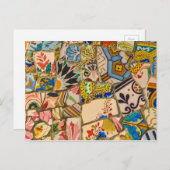 Carte Postale Parc Guell Tiles à Barcelone Espagne (Devant / Derrière)