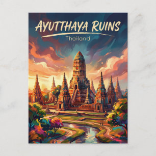 Carte Postale Parc historique d'Ayutthaya Thaïlande