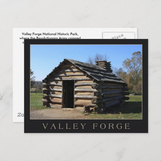 Carte Postale Parc historique de Valley Forge (Devant / Derrière)