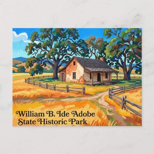 Carte Postale Parc historique d'État William B. Ide Adobe (Devant)