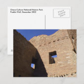 Carte Postale Parc historique national de culture de Chaco (Devant / Derrière)