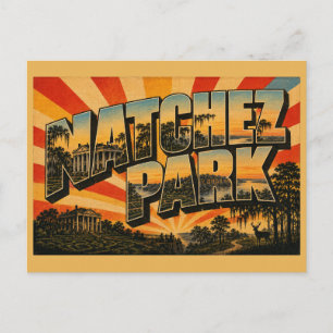Carte Postale Parc historique national de Natchez MS Voyage Rétr