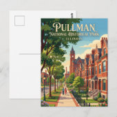 Carte Postale Parc historique national Pullman Illinois (Devant / Derrière)