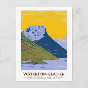 Carte Postale Parc international de la paix Waterton-Glacier Vin