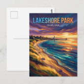 Carte Postale Parc Lakeshore USA (Devant / Derrière)