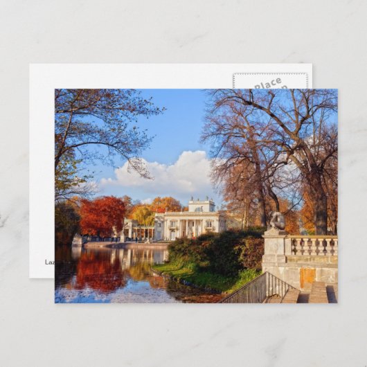Carte Postale Parc Lazienki à Varsovie (Devant / Derrière)