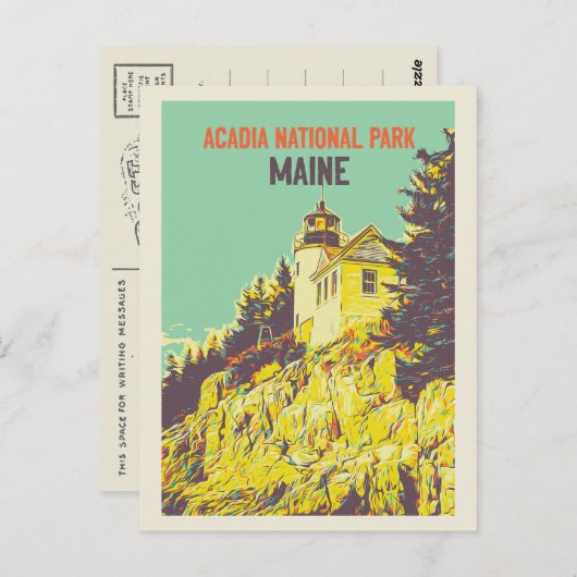Carte Postale Parc national Acadia, Maine, États-Unis (Devant / Derrière)