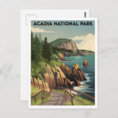 Carte Postale Parc national Acadia vintage (Devant / Derrière)