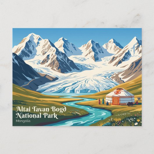 Carte Postale Parc national Altai Tavan Bogd Mongolie (Devant)