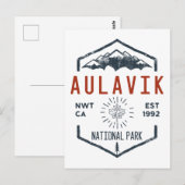 Carte Postale Parc national Aulavik Vintage Canada (Devant / Derrière)