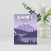 Carte Postale Parc national Banff Canada Vintage Voyage (Debout devant)