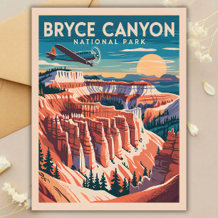 Carte Postale Parc national Bryce Canyon Vintage voyage du couch