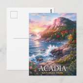 Carte Postale Parc national d'Acadia Côte rocheuse (Devant / Derrière)