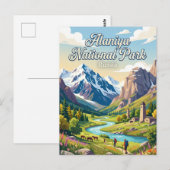 Carte Postale Parc national d'Alaniya Russie (Devant / Derrière)