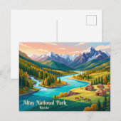 Carte Postale Parc national d'Altay Russie (Devant / Derrière)