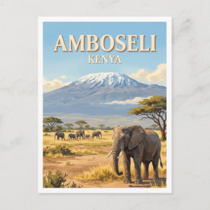 Carte Postale Parc national d'Amboseli Kimana Kenya