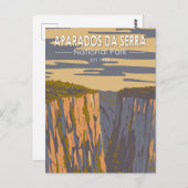 Carte Postale Parc national d'Aparados da Serra, Brésil, Art de  (Devant / Derrière)