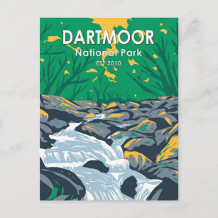 Carte Postale Parc national Dartmoor Becky Falls Angleterre