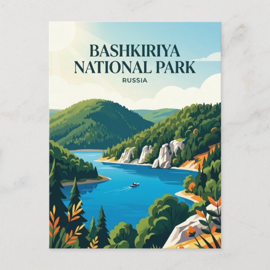 Carte Postale Parc national de Bachkirie Russie (Devant)