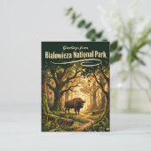 Carte Postale Parc national de Bialowieza Pologne (Debout devant)