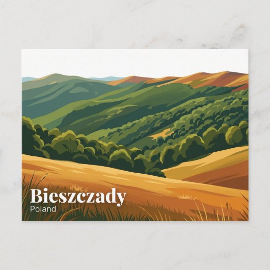 Carte Postale Parc national de Bieszczady Pologne (Devant)