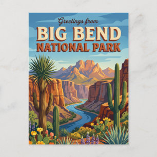 Carte Postale Parc national de Big Bend Texas