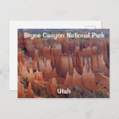 Carte Postale Parc national de Bryce Canyon (Devant / Derrière)