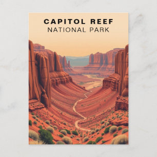 Carte Postale Parc national de Capitol Reef Vintage USA