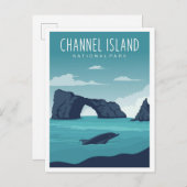 Carte Postale Parc national de Channel Island en Californie (Devant / Derrière)