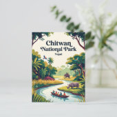Carte Postale Parc national de Chitwan Népal (Debout devant)