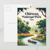 Carte Postale Parc national de Chitwan Népal (Devant / Derrière)