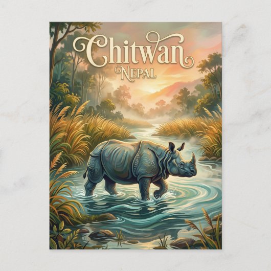 Carte Postale Parc national de Chitwan Népal (Devant)