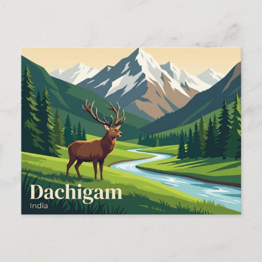 Carte Postale Parc national de Dachigam Inde (Devant)