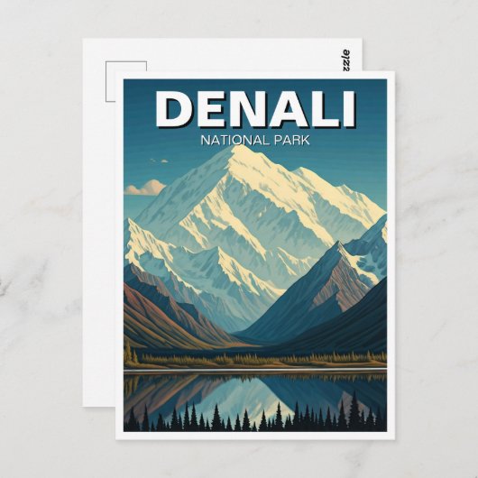 Carte Postale Parc national de Denali - Alaska Travel (Devant / Derrière)