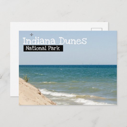 Carte Postale Parc national de dunes de l'Indiana - vue de (Devant / Derrière)