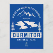 Carte Postale Parc national de Durmitor Monténégro Design blanc (Devant)