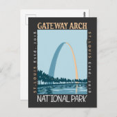 Carte Postale Parc national de Gateway Arch en difficulté (Devant / Derrière)