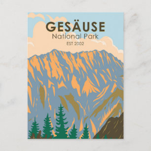 Carte Postale Parc national de Gesause Autriche Vintage