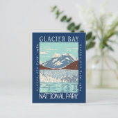Carte Postale Parc national de Glacier Bay Alaska Rétro perturbé (Debout devant)