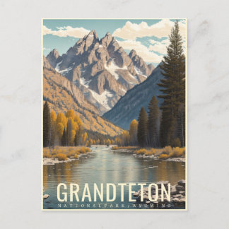 CARTE POSTALE PARC NATIONAL DE GRAND TETON
